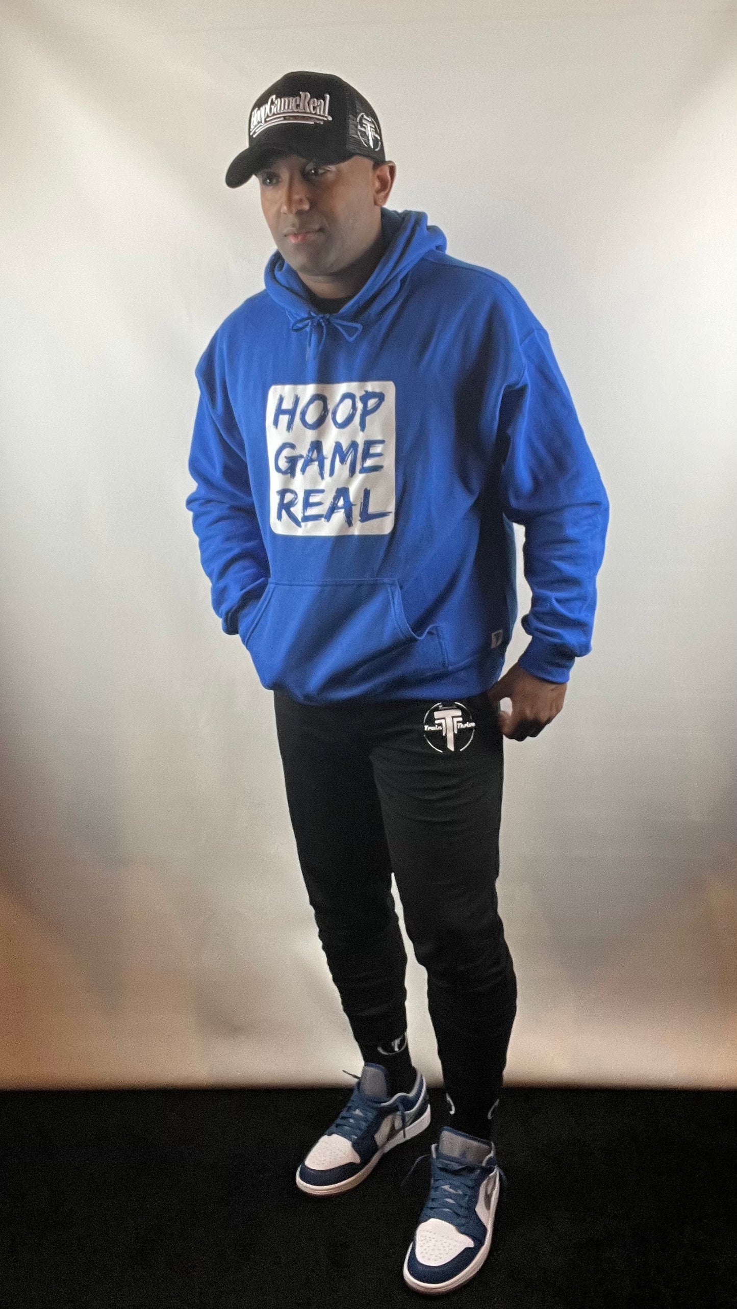 Hoodie/ HoopGameReal Royal Blue with Free splash T shirt (Limited Time)