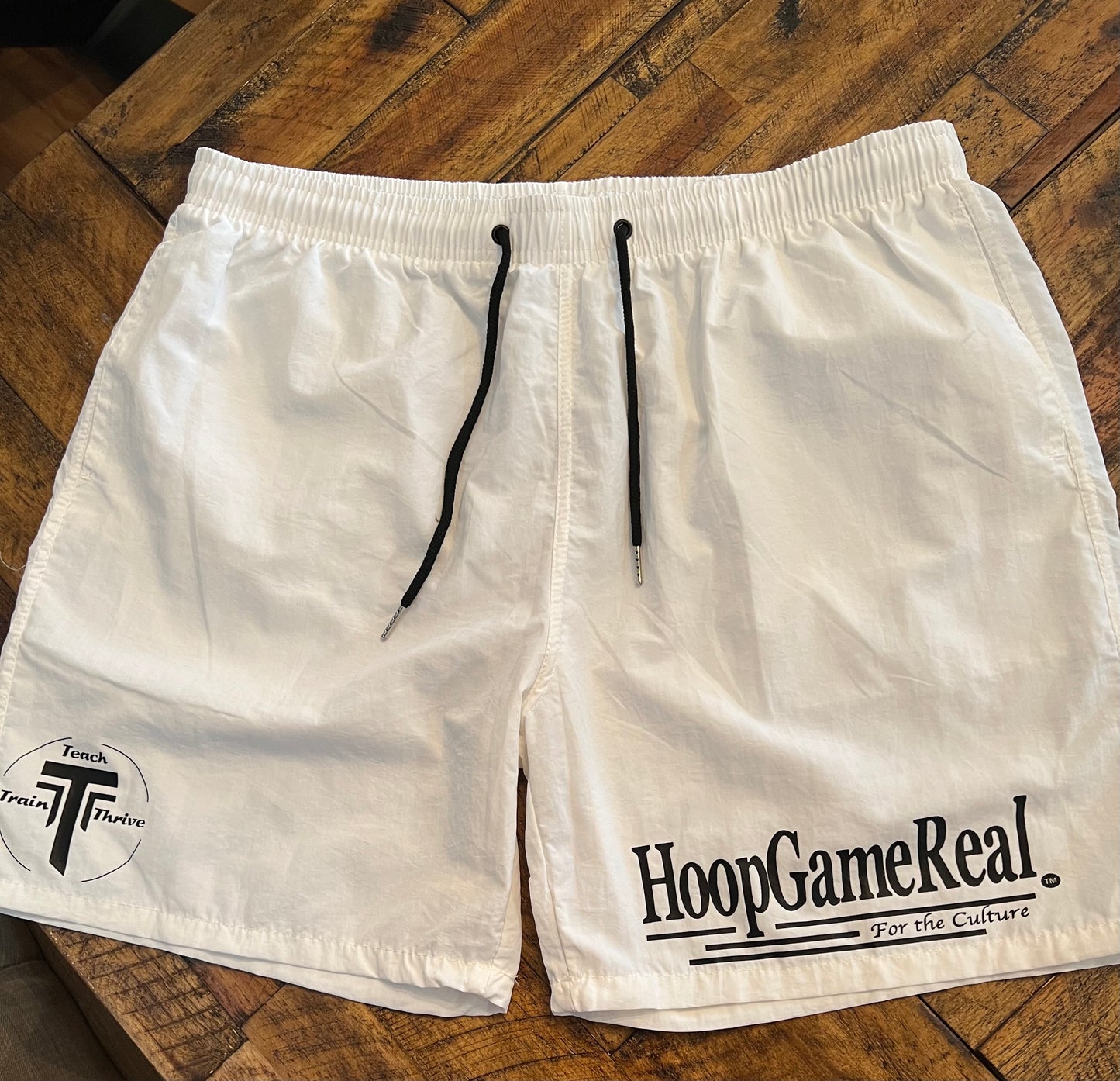 HoopGameReal white/elite shorts