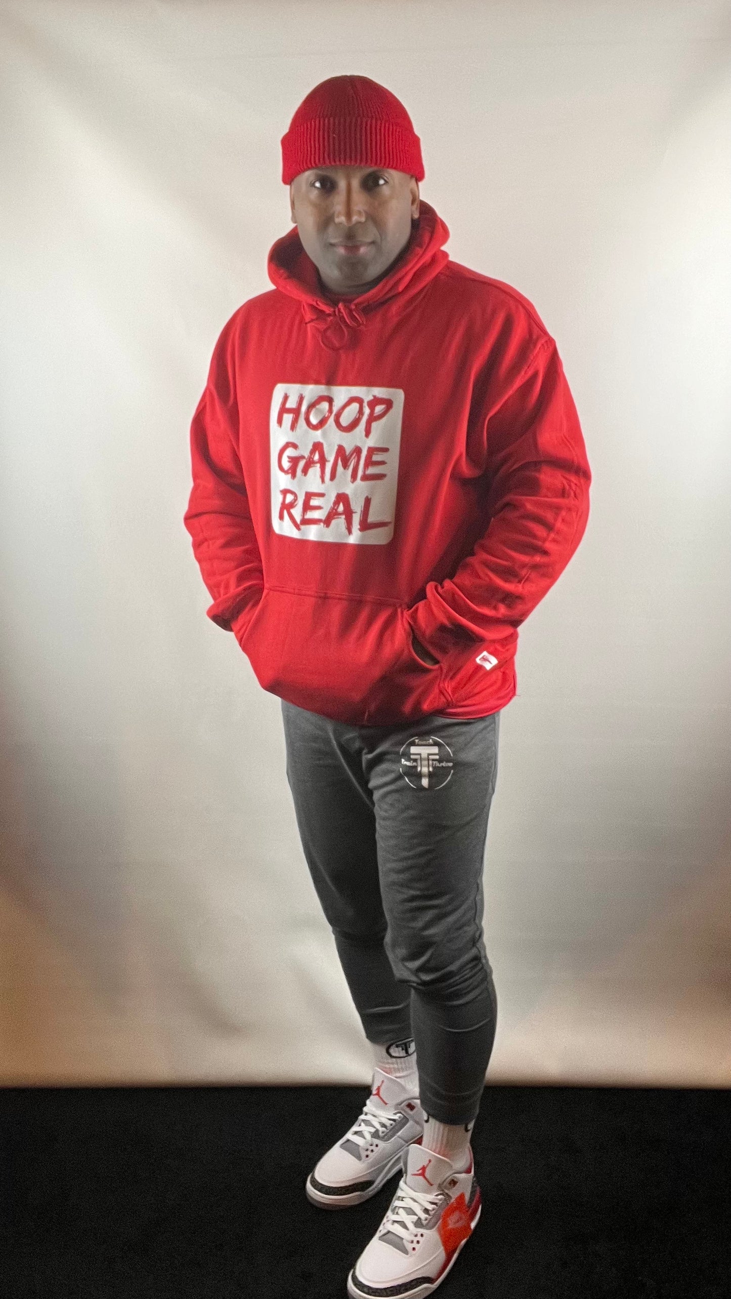 Hoodie Red/ HoopGameReal Red with Free splash T shirt (Limited Time)