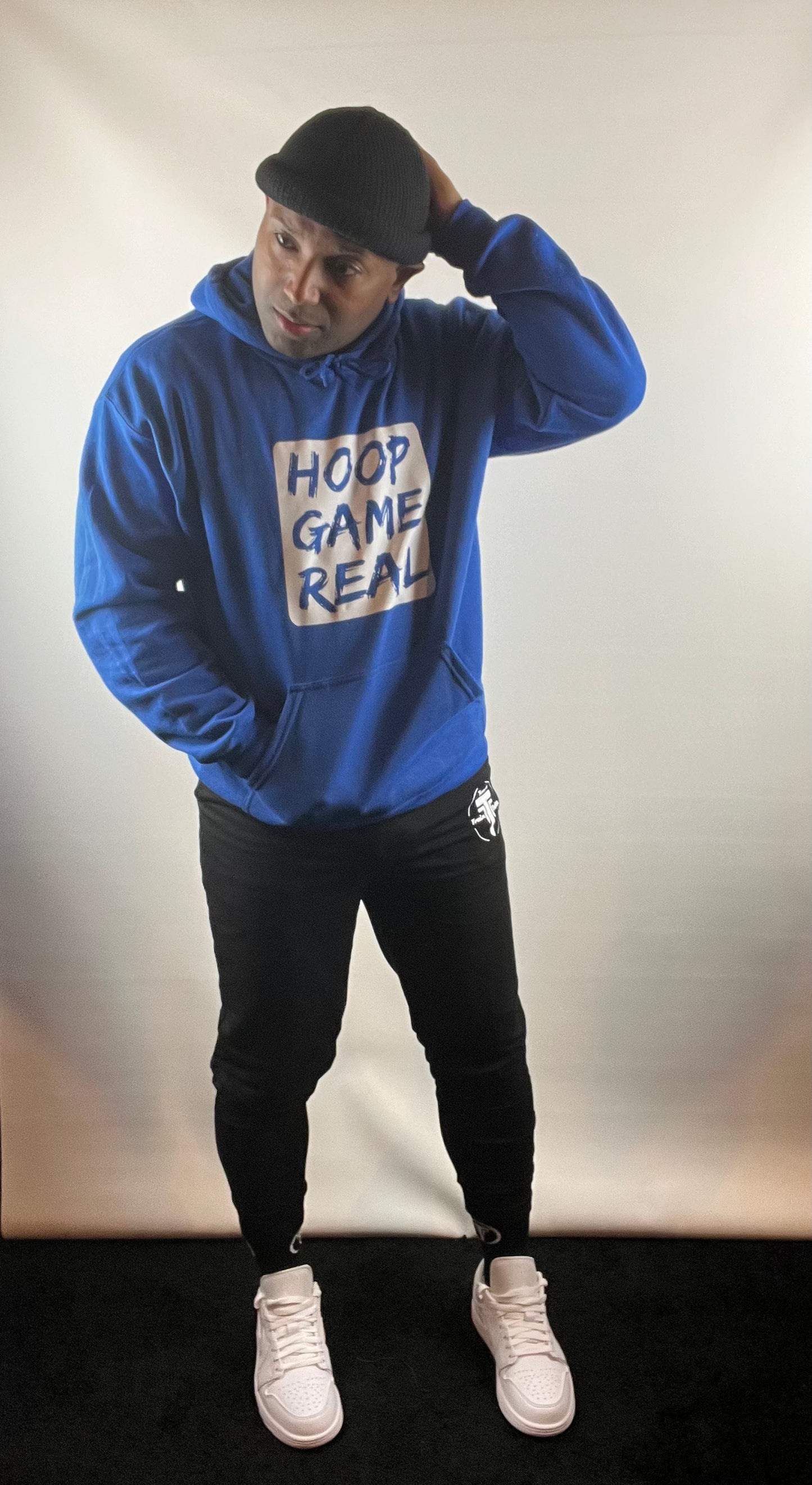 Hoodie/ HoopGameReal Royal Blue with Free splash T shirt (Limited Time)