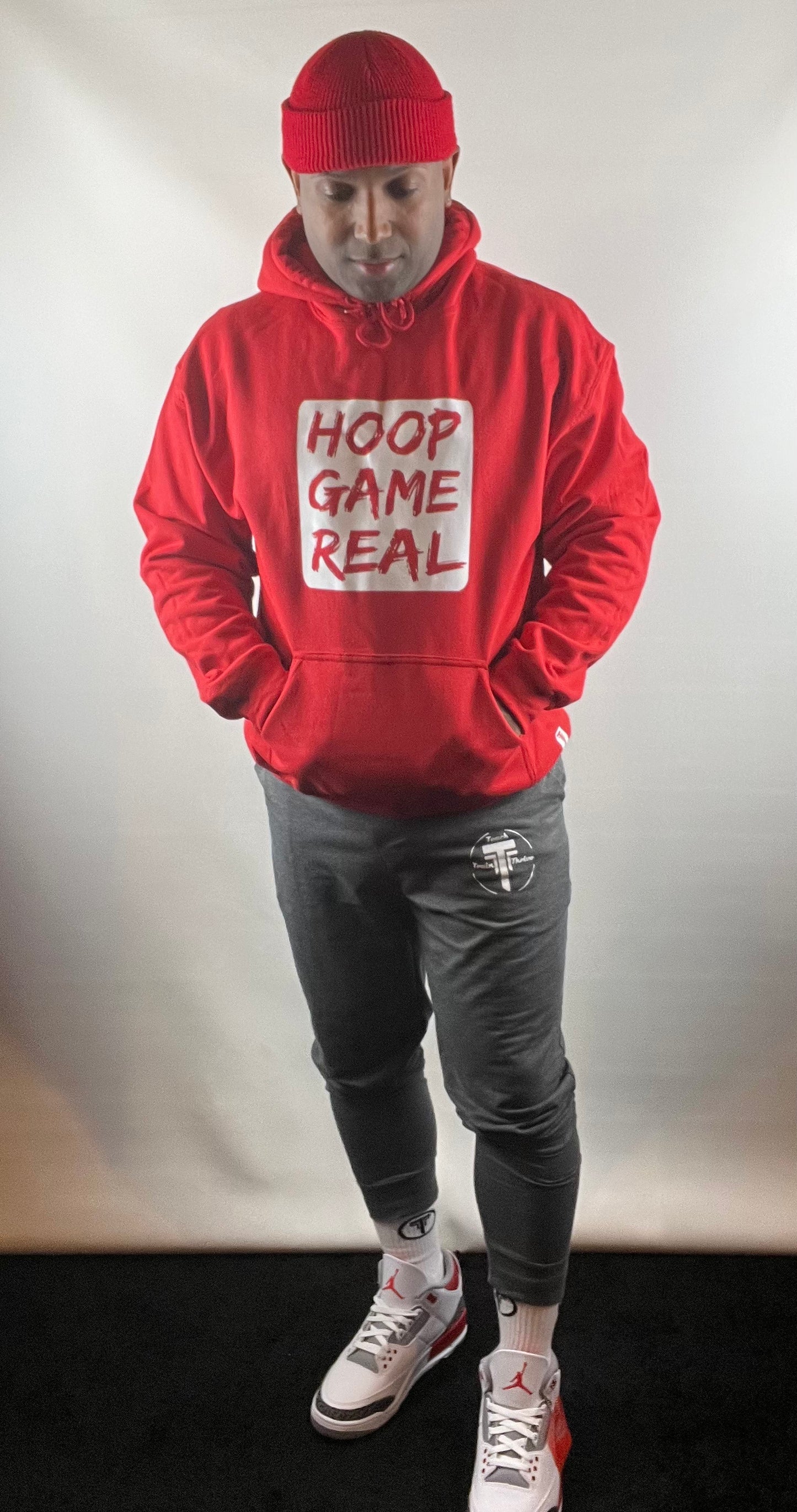 Hoodie Red/ HoopGameReal Red with Free splash T shirt (Limited Time)