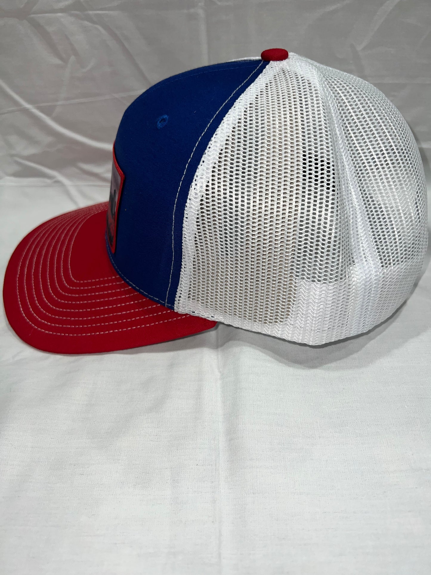 Red/White/Blue  City Life HoopGameReal Trucker Hat Adjustable Unisex