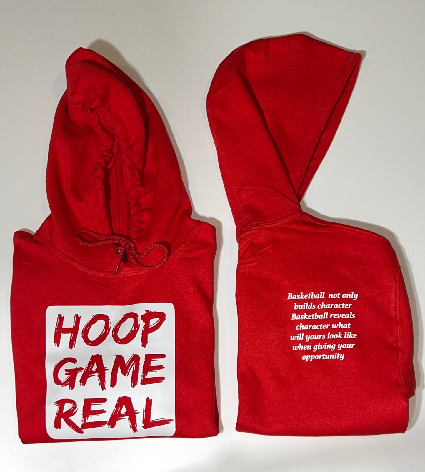 Hoodie Red/ HoopGameReal Red with Free splash T shirt (Limited Time)