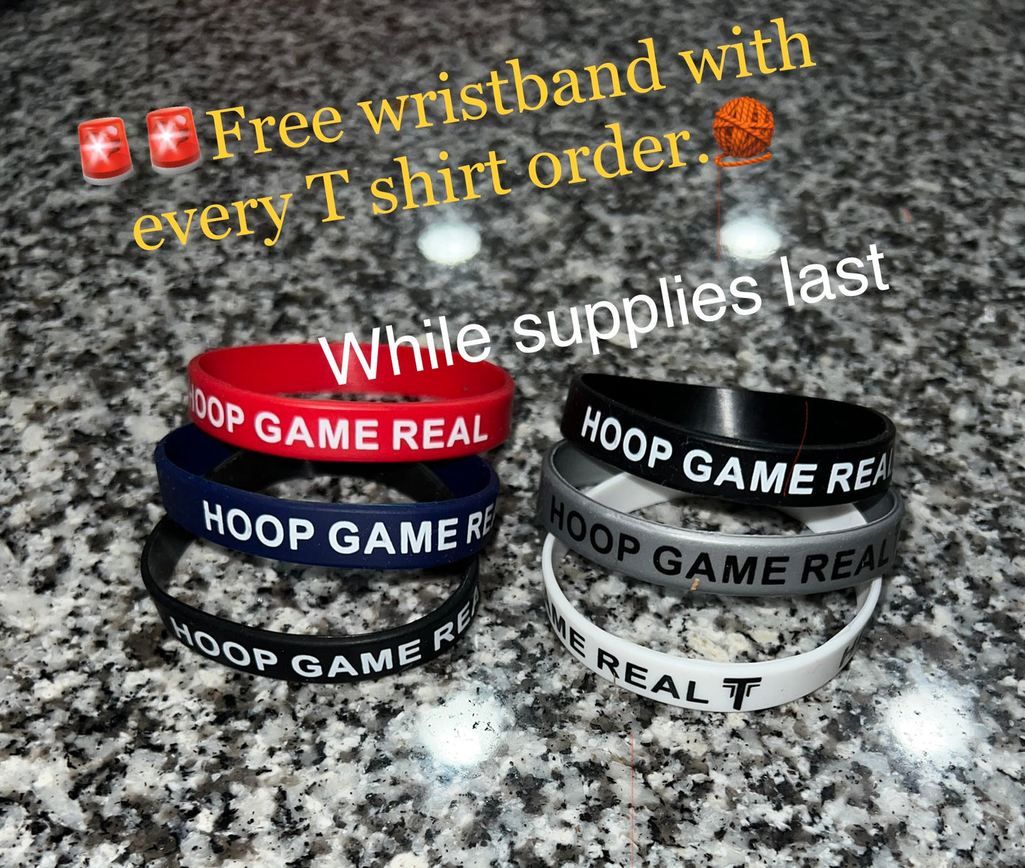 HoopGameReal Black Tee/White Logo